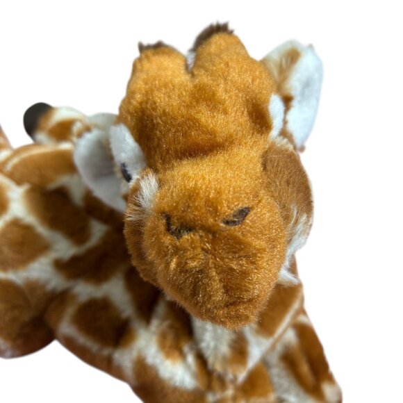 FAO Schwarz Plush Giraffe Toy Soft Stuffed Animal 14" Brown White Spotted Fur - Picture 3 of 8